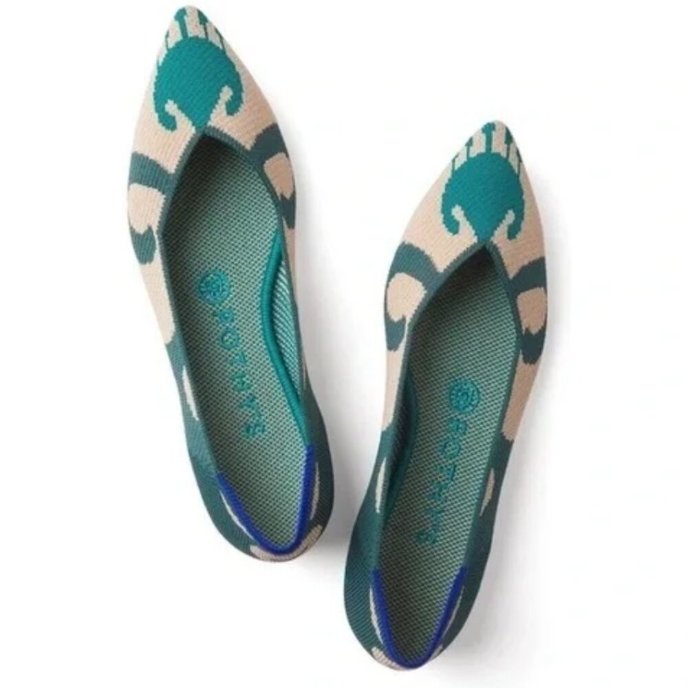 NWOB RETIRED Rothy's The Point in Moroccan Green, Size 9